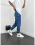 Mavi Paçası Lastikli Jean