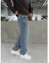 Mavi Yıkamalı Premium Baggy Jeans