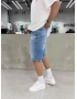 Mavi Yırtık Effect Denim Şort