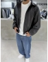 Premium Deri Oversize Bomber Ceket