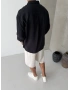 Siyah Modal Oversize Gömlek