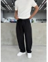 Siyah Baloon Fit Kumaş Baggy