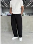Siyah Baloon Fit Kumaş Baggy