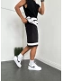 Siyah Basic Baskılı Şort