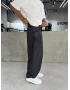 Siyah Eskitme Süper Baggy Jean