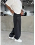 Siyah Eskitme Süper Baggy Jean