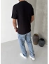 Siyah Modal Regular T-shirt