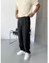 Siyah Tensel Baggy Pantolon