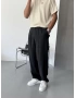 Siyah Tensel Baggy Pantolon