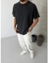 Siyah Yourself Baskılı Oversize T-shirt