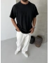 Siyah Yourself Baskılı Oversize T-shirt
