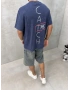The Lacivert Yıkamalı Oversize T-shirt