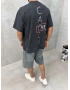 The Siyah Yıkamalı Oversize T-Shirt