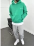 Yeşil 3 iplik Şardonlu Sweatshirt