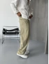 Yeşil Kırınkıl Keten Bol Kalıp Baggy