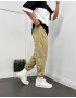 Basic Yeşil Paçası Lastikli Bol Kalıp Eşofman