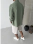 Yeşil Modal Oversize Gömlek