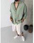 Yeşil Modal Oversize Gömlek