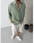 Yeşil Modal Oversize Gömlek