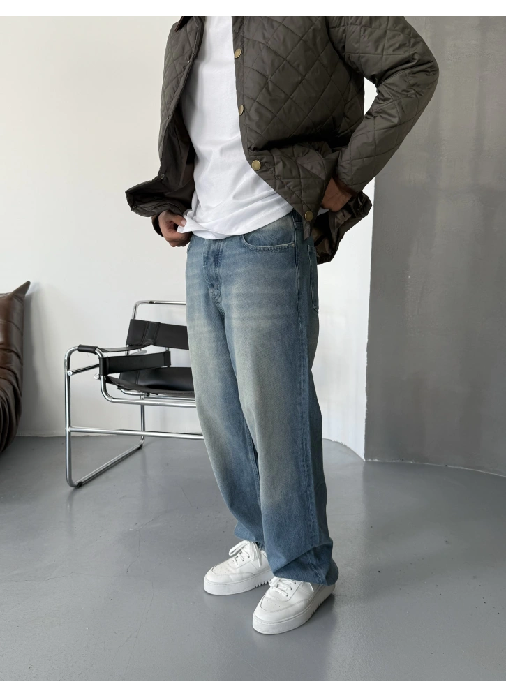 Mavi Yıkamalı Regular Baggy Jean