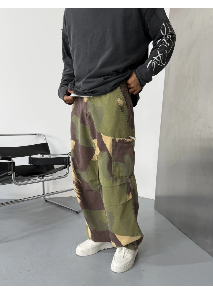 Kamuflaj Premium Ekstra Bol Kargo Cep Baggy