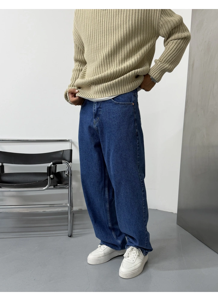 Mavi Loose Bol Kalıp Baggy Jean