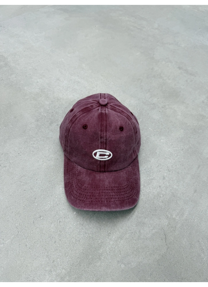 Bordo Yıkamalı Şapka