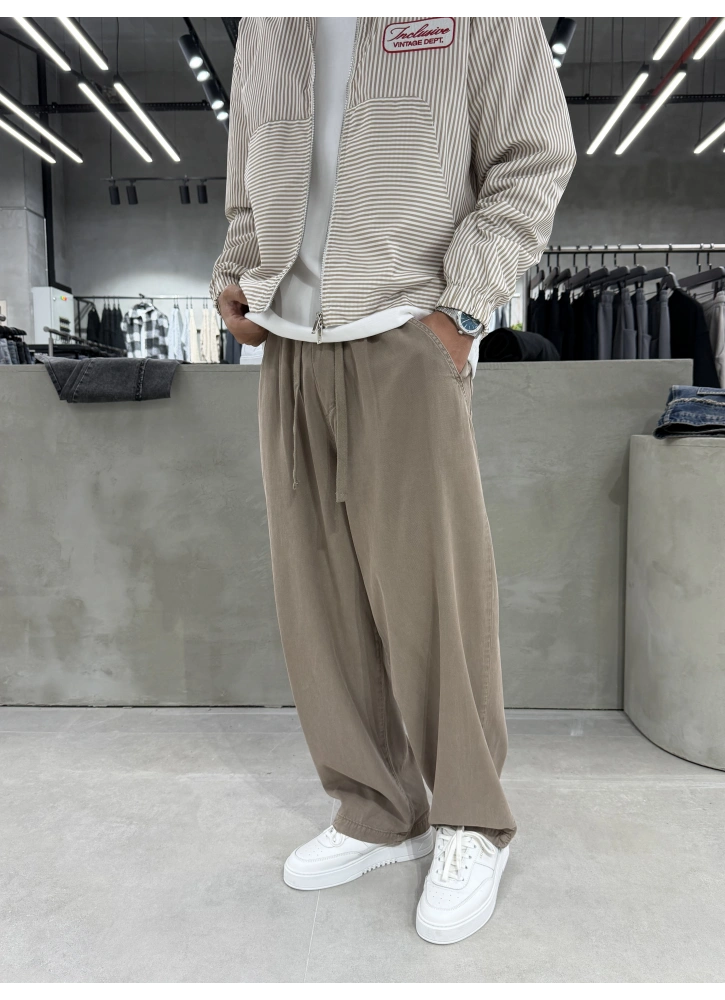 Sütlü Kahve Yıkamalı Süper Baggy