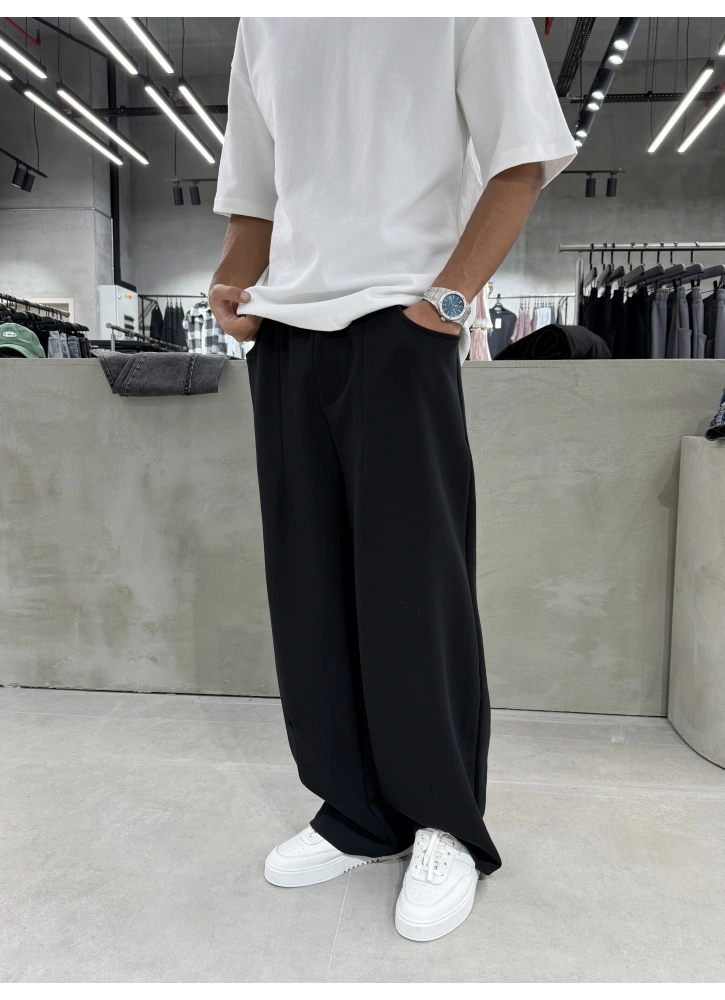 Siyah Premium Bol Kalıp Baggy Eşofmann