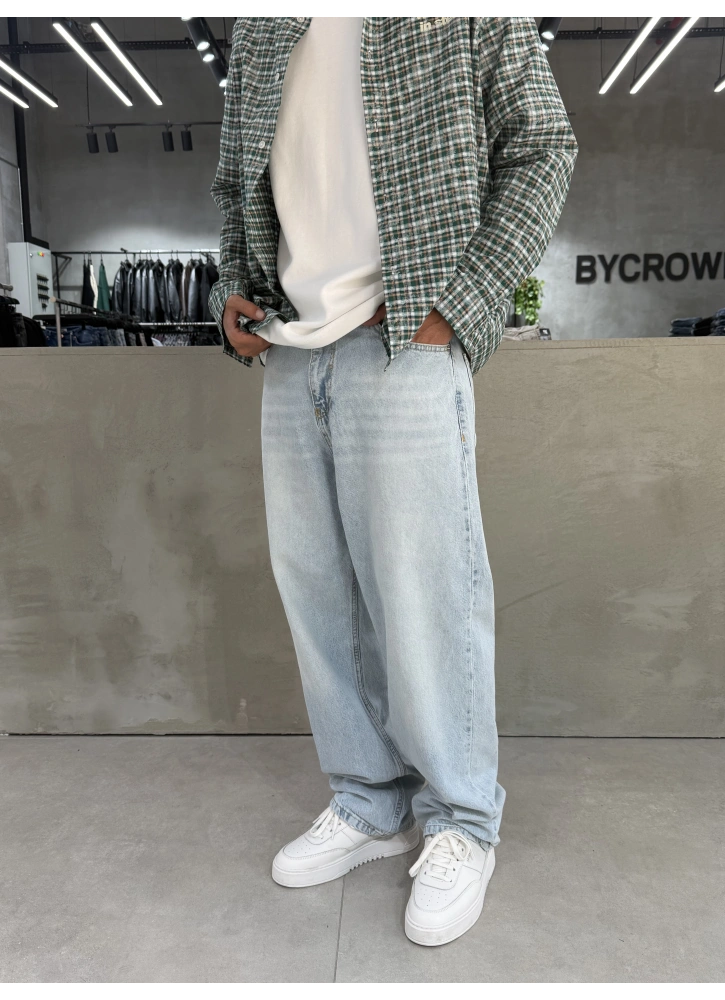 Buz Mavi Street Bol Kalıp Baggy Jean