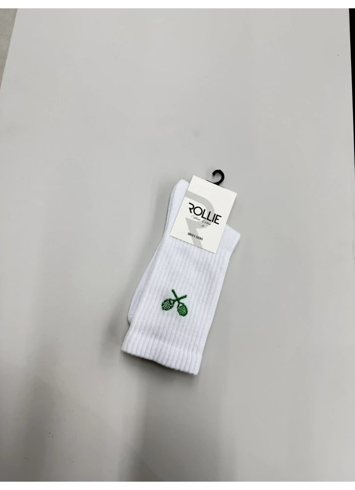 Yeşil Tenis Detaylı Beyaz Çorap