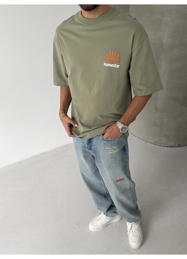 Yeşil Homestar Oversize Tshirt