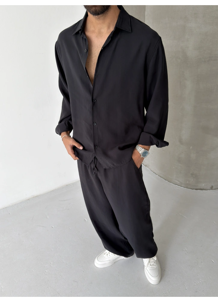 Siyah Premium Tensel Kumaş Takım