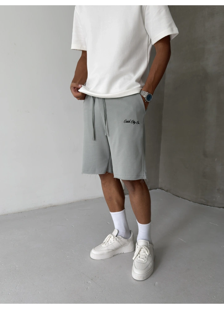 Gri City Basic Bol Kalıp Şort