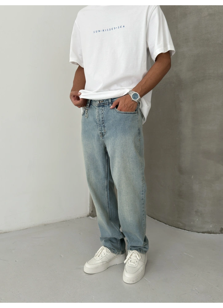 Mavi Aksesuar Detay Süper Baggy Jean