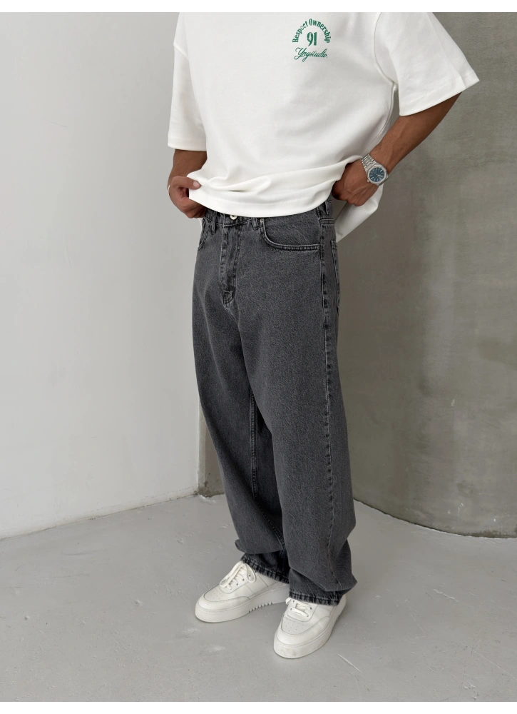Antrasit Loose Bol Kalıp Baggy Jean