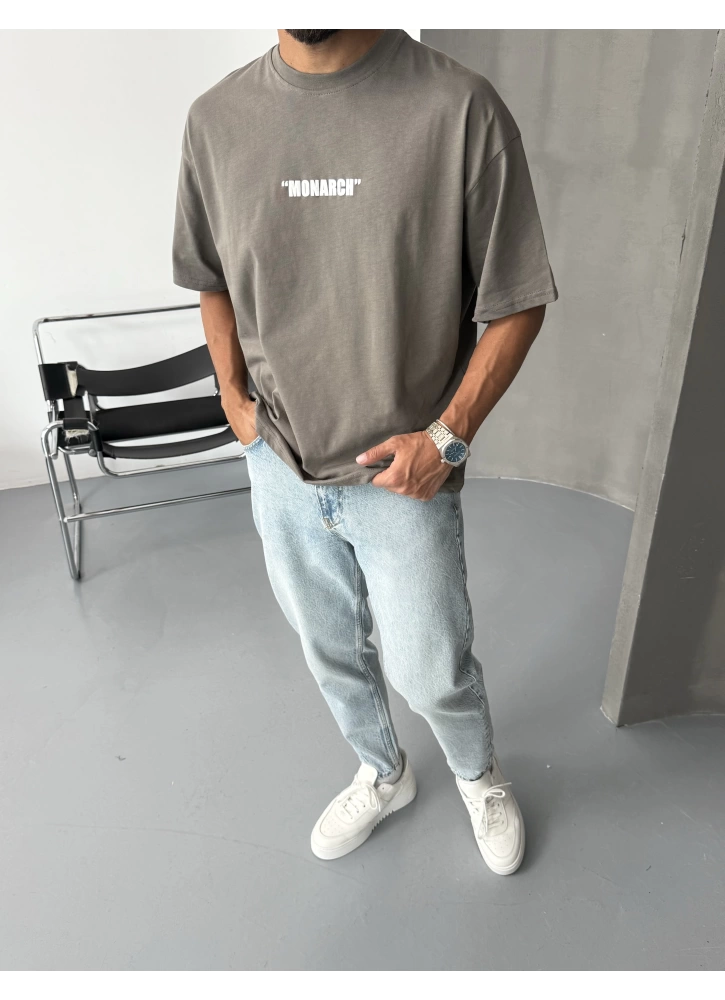 Antrasit Monarch Oversize T-Shirt