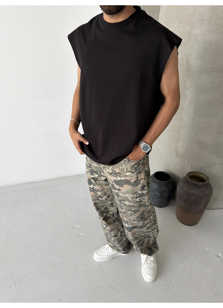 Siyah Basic Oversize Atlet