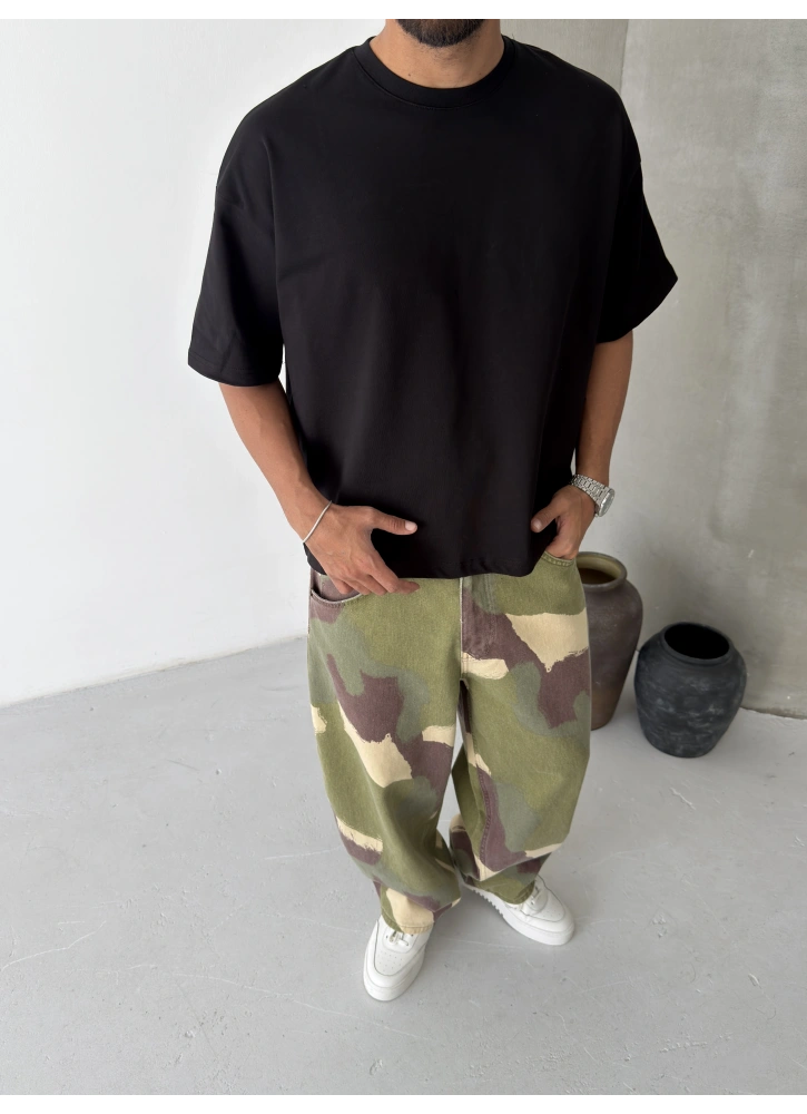 Siyah Boxy Oversize T-shirt