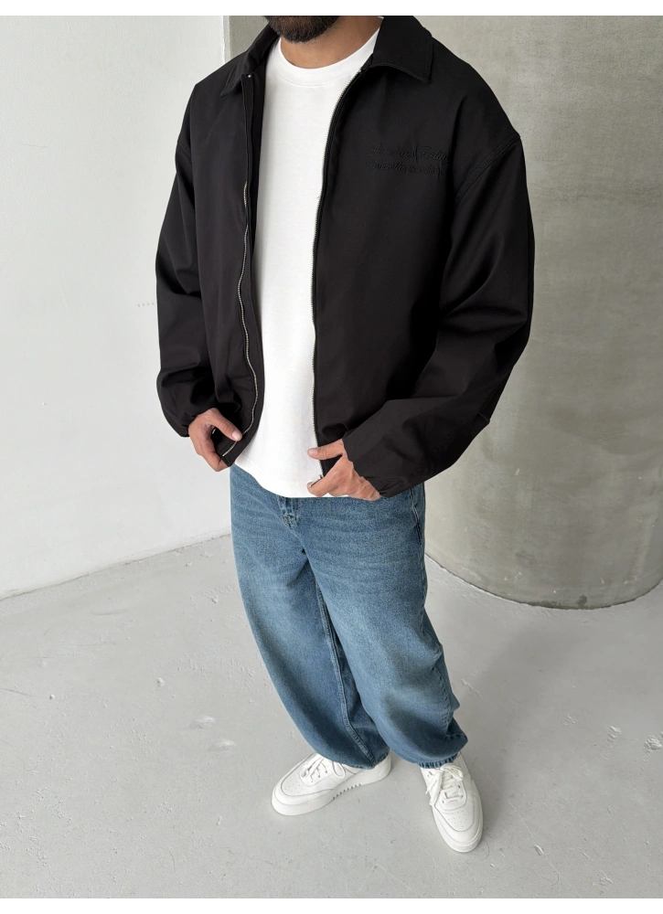 Siyah Golden Oversize Bonber Ceket