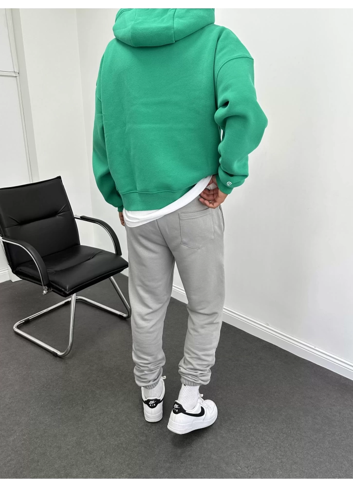 Yeşil 3 iplik Şardonlu Sweatshirt