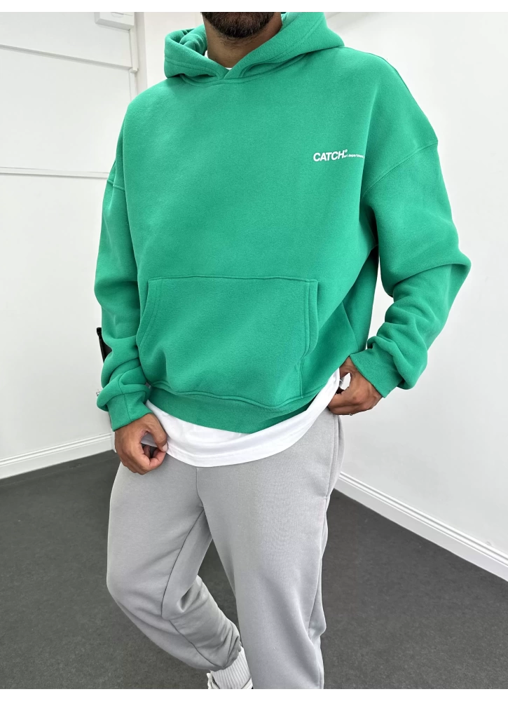 Yeşil 3 iplik Şardonlu Sweatshirt
