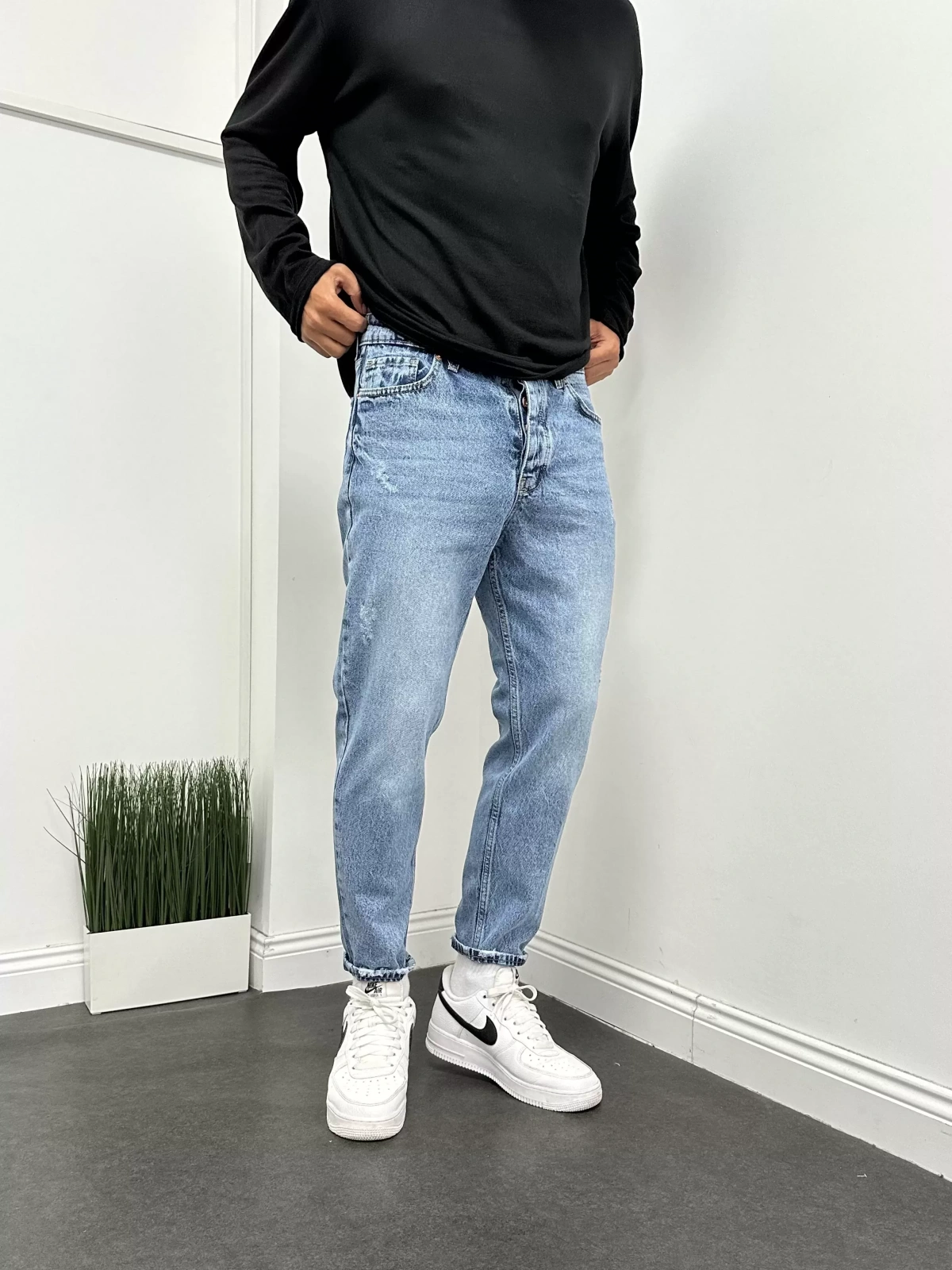 Mavi Bol Kalıp Boyfriendd