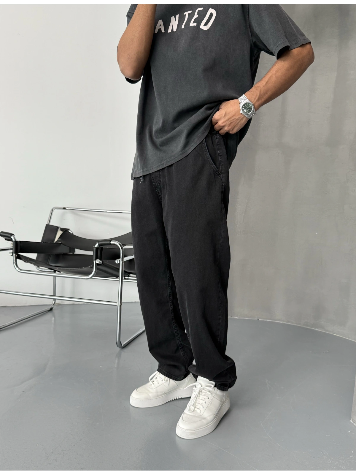 Antrasit Bol Kalıp Relaxed Baggy