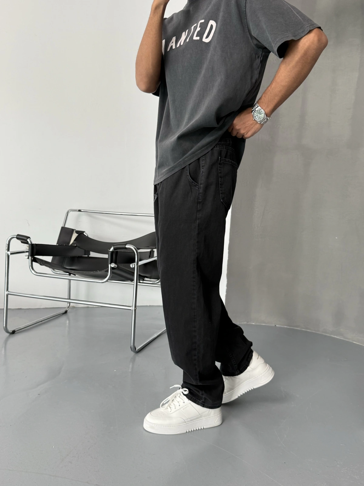 Antrasit Bol Kalıp Relaxed Baggy