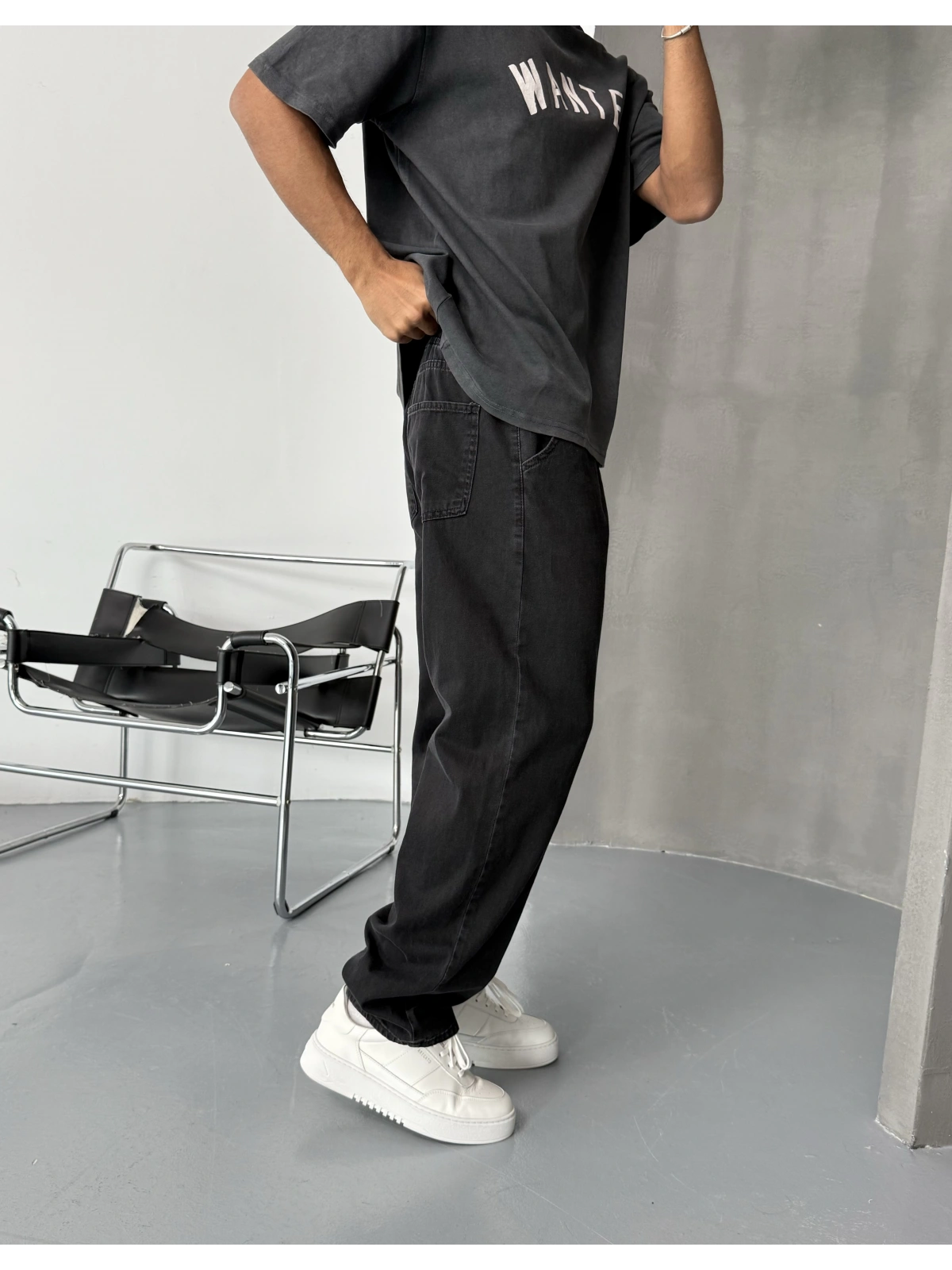 Antrasit Bol Kalıp Relaxed Baggy