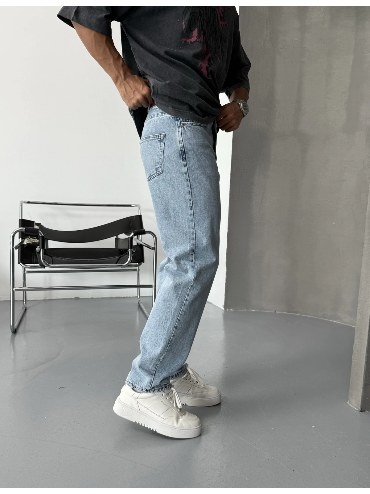 Buz Mavi Regular Baggy Jean
