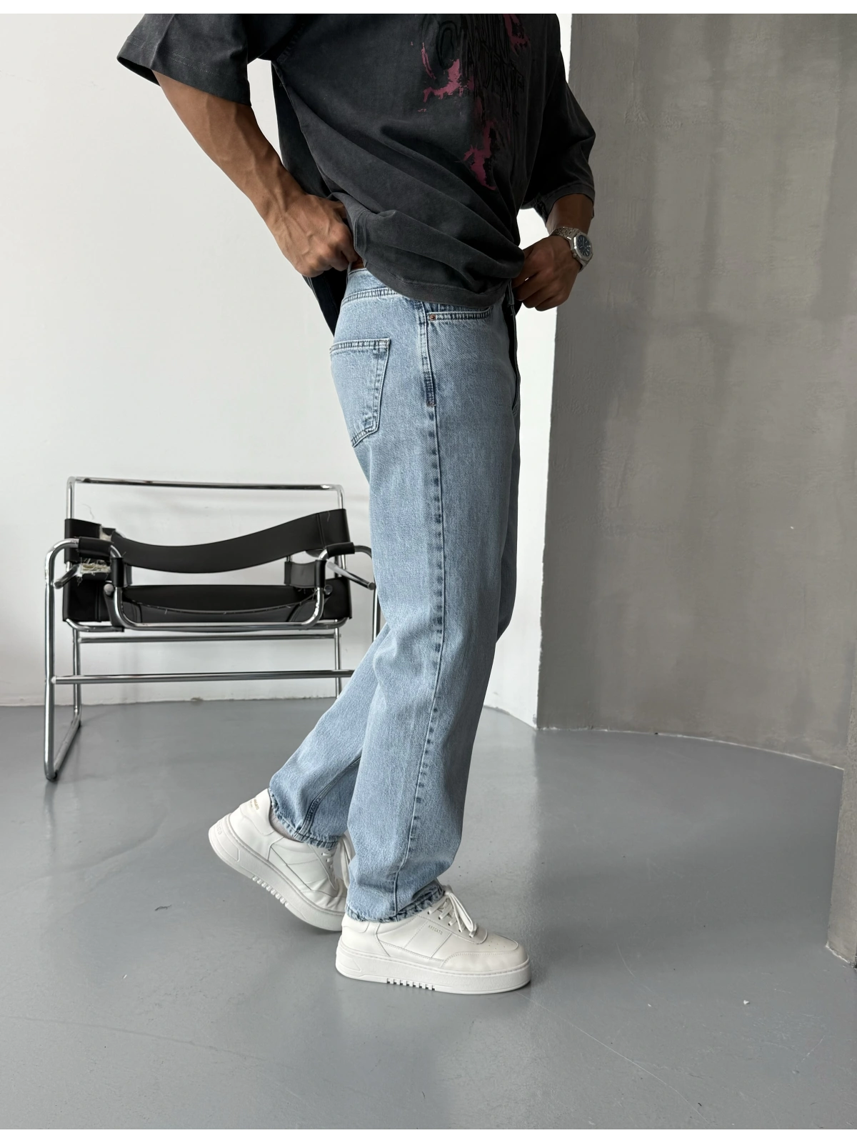 Buz Mavi Regular Baggy Jean