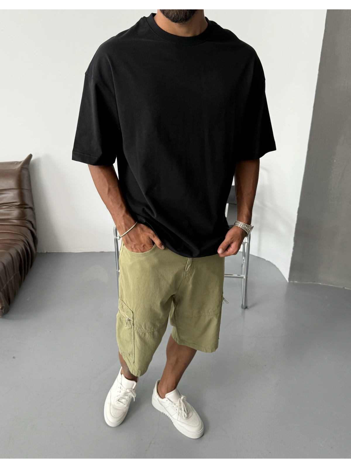 Siyah Basic Oversize T-Shirt