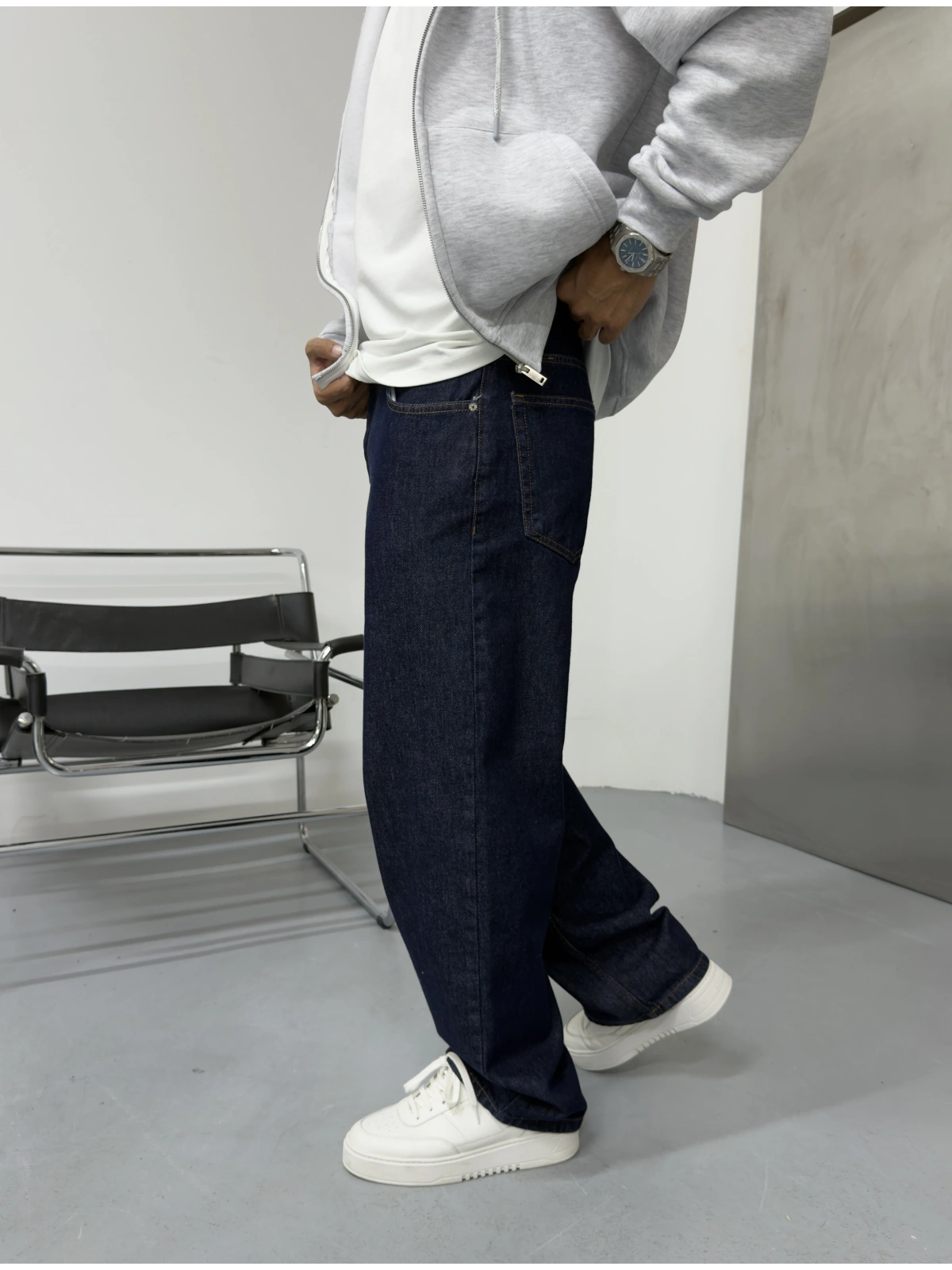 Lacivert Bol Kalıp Baggy Jean